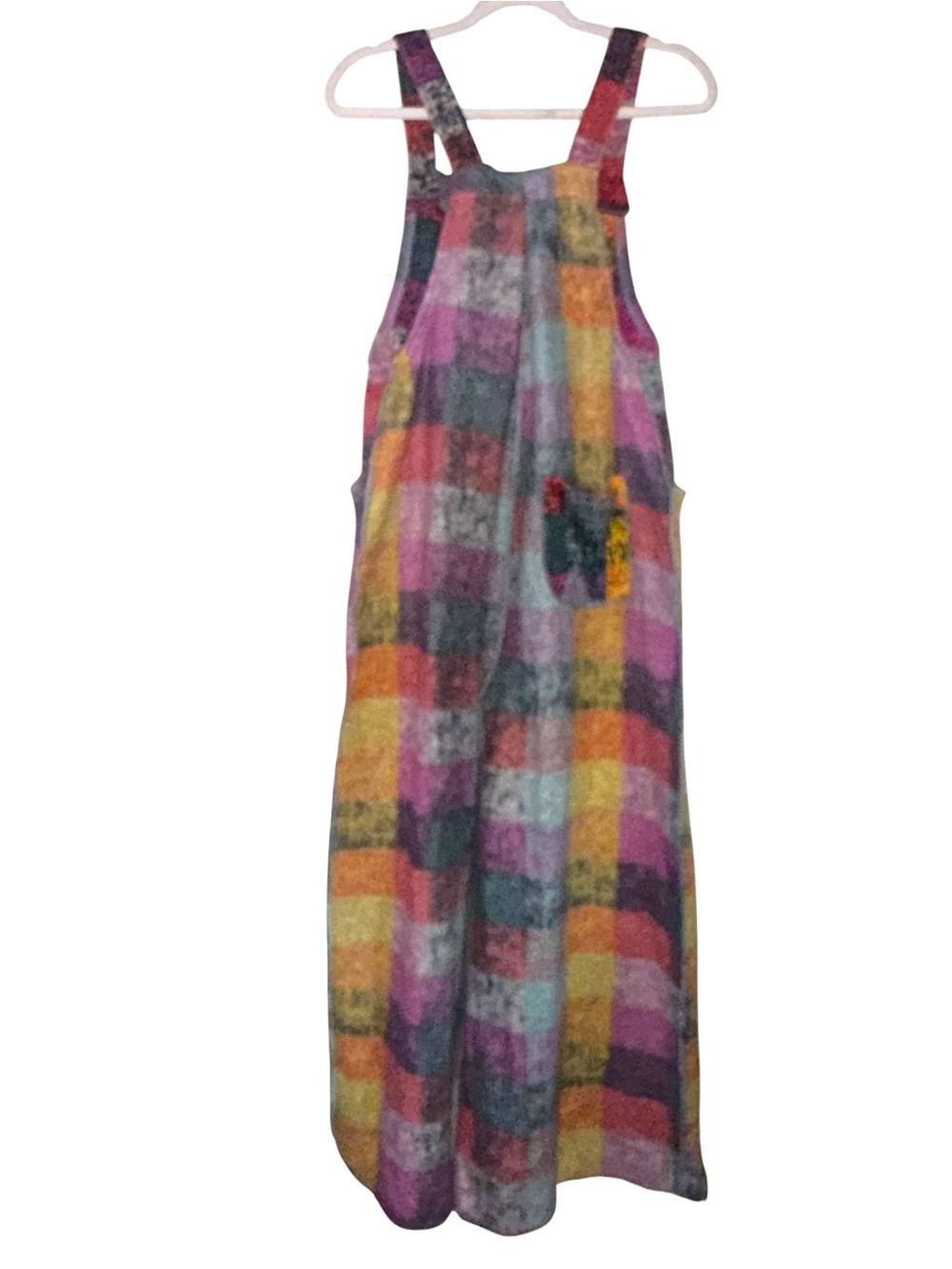 BiBi Vintage Brushed Checkered wide leg overalls - Picture 9 of 13